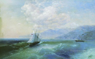 on the coast 1875 Romantic Ivan Aivazovsky Russian Oil Paintings